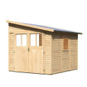 Abri de jardin adossé en bois certifié 6,23m² Bomlitz 3 - Karibu
