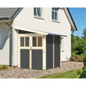 Abri adossé en bois vitrifié gris 3,17m² Wandlitz 2 - Karibu