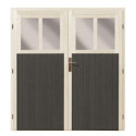 Abri adossé en bois vitrifié gris 6,26m² Wandlitz 4 - Karibu