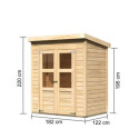 Petit abri de jardin en bois 2,22m² Merseburg 2 - Karibu