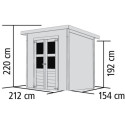 Petit abri de jardin en bois 3,26m² Merseburg 3 - Karibu