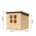 Abri de jardin en bois massif 4,54m² Merseburg 4 - Karibu
