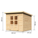 Abri de jardin en bois massif 5,18m² Merseburg 5 - Karibu