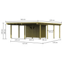 Carport en bois autoclave 30,35m² avec petit débarras - Karibu