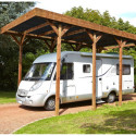 Carport 32,40m² en bois autoclave camping car - Cerland
