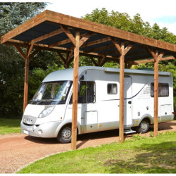 Carport 32,40m² en bois autoclave camping car - Cerland