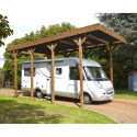 Carport 32,40m² en bois autoclave camping car - Cerland