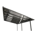 Toit de terrasse 3x3m aluminium anthracite et polycarbonate Habrita
