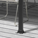 Toit de terrasse 3x3m aluminium anthracite et polycarbonate Habrita