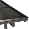 Toit de terrasse 3x3m aluminium anthracite et polycarbonate Habrita