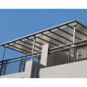 Toit de terrasse 12,83m² sur structure aluminium et couverture en polycarbonate TT 3042 AL