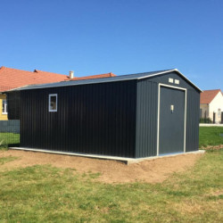 Abri de jardin métal 15,6m² PLUS anthracite X-METAL