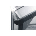 Serre de jardin 9,13m² anthracite en polycarbonate + embase Green Protect