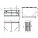 Abri buches en métal anthracite 6 stères X-metal