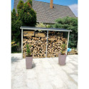Abri buches en métal anthracite 6 stères X-metal