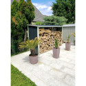 Abri buches en métal anthracite 6 stères X-metal