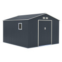 Abri de jardin métal 15,6m² PLUS anthracite X-METAL