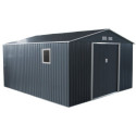 Abri de jardin métal 15,6m² PLUS anthracite X-METAL