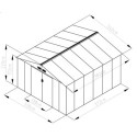 Abri de jardin métal 15,6m² PLUS anthracite X-METAL