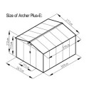 Abri de jardin métal 8,84m² PLUS anthracite + kit d'ancrage X-METAL