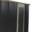 Garage métal anthracite 19,52m² porte enroulable + kit d'ancrage X-METAL