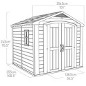 Abri de jardin en résine Sydney 6,32m² + plancher Keter