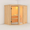Sauna traditionnel d'angle FIONA 1 - 68mm - 3 à 4 places - KARIBU
