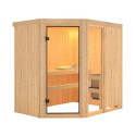 Sauna traditionnel d'angle FIONA 1 - 68mm - 3 à 4 places - KARIBU