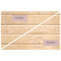 Sauna traditionnel d'angle 3 à 4 places - parois 68mm - sans couronne - porte classique - Amelia 1 - KARIBU