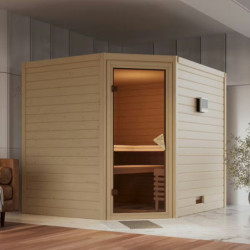 Sauna traditionnel d'intérieur Tanami - 6 à 8 places 38mm - sans couronne KARIBU