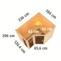 Sauna traditionnel d'intérieur en bois Amara 5 à 6 places 38mm KARIBU
