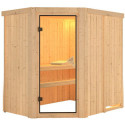 Sauna traditionnel d’angle Saja Plug &Play - 3 à 4 places 68mm KARIBU