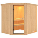 Sauna traditionnel d’angle Lilja Plug &Play - 4 à 6 places 68mm KARIBU