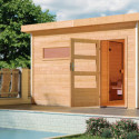 Sauna d’extérieur Skrollan 3 avec vestibule - 6 à 8 places 38mm KARIBU