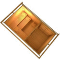 Sauna d’extérieur Skrollan 3 avec vestibule - 6 à 8 places 38mm KARIBU