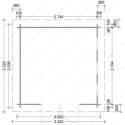 Abri en bois massif 9m² MODERNE traité marron 28mm Gardy Shelter
