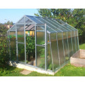 Serre de jardin 276x306cm 8,45m² en verre cathédrale 4mm VARIANT - Limes