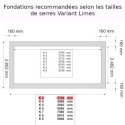 Serre de jardin 276x306cm 8,45m² en verre cathédrale 4mm VARIANT - Limes