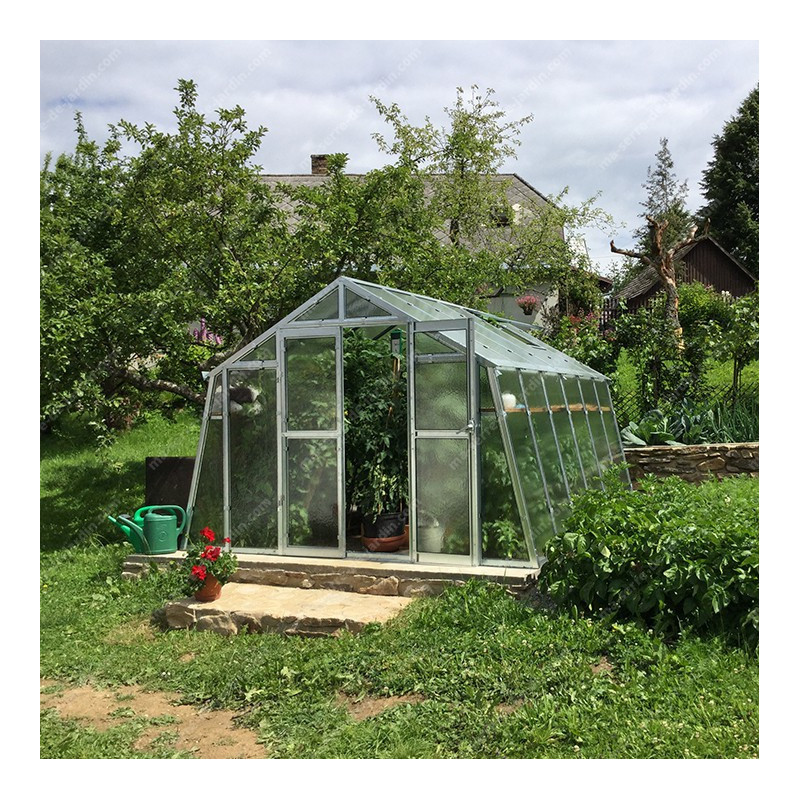 Serre de jardin 303x303cm 9,18m² verre cathédrale 4mm VARIANT - Limes
