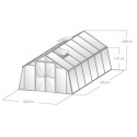 Serre de jardin 303x303cm 9,18m² verre cathédrale 4mm VARIANT - Limes