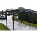 Carport en aluminium anthracite 3x5,05m et polycarbonate 6mm X-METAL