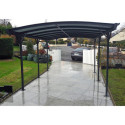 Carport en aluminium anthracite 3x5,05m et polycarbonate 6mm X-METAL