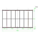Carport en aluminium anthracite 3x5,05m et polycarbonate 6mm X-METAL