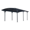 Carport en aluminium anthracite 3x5,05m et polycarbonate 6mm X-METAL