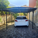 Carport en aluminium anthracite 3x5,05m et polycarbonate 6mm X-METAL