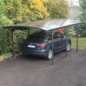 Carport en aluminium anthracite 3x5,76m et polycarbonate 6mm X-METAL