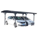 Carport en aluminium anthracite 3x5,76m et polycarbonate 6mm X-METAL