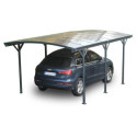Carport en aluminium anthracite 3x5,76m et polycarbonate 6mm X-METAL