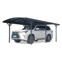 Carport en aluminium anthracite 3x5,76m et polycarbonate 6mm X-METAL
