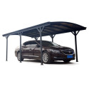Carport en aluminium anthracite 3x5,76m et polycarbonate 6mm X-METAL